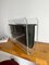 Mid-Century Acrylic Glass and Leather Magazine Rack, Image 1