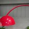 Red Arc Floor Lamp with Oval Tulip Base, 1970s 7