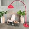 Red Arc Floor Lamp with Oval Tulip Base, 1970s, Image 13