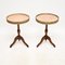 Antique Style Marble Top Wine Tables, 1930, Set of 2 3