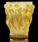 Gelbe Bernsteinfarbene Bacchant Vase von René Lalique, 1927 1