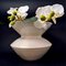 Französische Art Deco Vase aus weißer Craquelé Keramik, 1970er 15