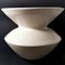 French Art Deco Craquelé White Ceramic Vase, 1970s 3