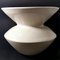 French Art Deco Craquelé White Ceramic Vase, 1970s, Image 3