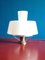 Mid-Century Brass & Aluminum Table Lamp with Opaline Glass Shade, 1950s, Image 1