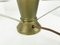 Mid-Century Brass & Aluminum Table Lamp with Opaline Glass Shade, 1950s 5