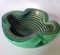 Italian Green Murano Glass Ashtray with Black Decorations and Gold Straws, 1960s 8