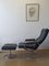 Scandinavian Leather Lounge Chair with Footstool, 1970s, Set of 2 13