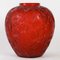 Rot getönte Sittich Vase von René Lalique, 1919 4