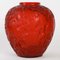 Rot getönte Sittich Vase von René Lalique, 1919 5