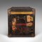 Große Amerikanische Edwardianische Dampftruhe aus Leder & Messing, 1890er 4