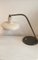 Lámpara de escritorio grande de latón y acero blanco, Italia, años 50, Imagen 5