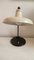 Lámpara de escritorio grande de latón y acero blanco, Italia, años 50, Imagen 3