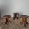 Tabourets Mid-Century Rustico Africain, Set de 3 18