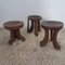 Tabourets Mid-Century Rustico Africain, Set de 3 1