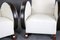 Art Deco White Armchairs, 1920, Set of 2 2