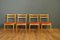 Scandinavian Teak and Skai Dining Chairs, 1960s, Set of 4 3
