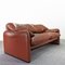 Maralunga 2-Sitzer Ledersofa von Vico Magistretti für Cassina, 1973 6