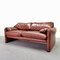 Maralunga 2-Seater Sofa in Leather by Vico Magistretti for Cassina, 1973 2