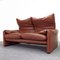 Maralunga 2-Seater Sofa in Leather by Vico Magistretti for Cassina, 1973 3