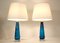 Swedish Art Glass Table Lamps by Carl Fagerlund for Orrefors, 1950s, Set of 2 1