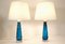 Swedish Art Glass Table Lamps by Carl Fagerlund for Orrefors, 1950s, Set of 2 3