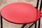 Sillas de mesa de comedor posmodernas con asiento rojo, años 90. Juego de 6, Imagen 7
