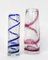 Mouth-Blown Glass Art Vases with Spiral Decor from Theresienthal Glassworks, Germany 1970s, Set of 2, Image 1