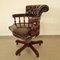 Chesterfield Brown Leather Cigar Captains Armchair, Image 4