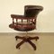 Chesterfield Brown Leather Cigar Captains Armchair 5