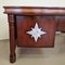 Large Art Deco Mahogany Presidential Desk with Leather Top, Image 3