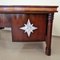 Large Art Deco Mahogany Presidential Desk with Leather Top 4