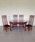 Mahogany Dining Table Set with Chairs, Set of 5 2