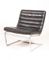 Danish Leather and Steel Lounge Chair, 1970s 1