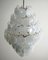 Large Vintage Italian Murano Chandelier with 87 White Alabaster Disks, 1990s, Image 9