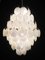 Lámpara de araña italiana vintage grande de Murano con 87 discos de alabastro blanco, años 90, Imagen 17