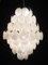 Large Vintage Italian Murano Chandelier with 87 White Alabaster Disks, 1990s 17