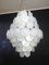 Large Vintage Italian Murano Chandelier with 87 White Alabaster Disks, 1990s 1