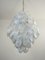 Large Vintage Italian Murano Chandelier with 87 White Alabaster Disks, 1990s 3