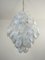 Large Vintage Italian Murano Chandelier with 87 White Alabaster Disks, 1990s, Image 3