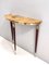 Lacquered Beech Console with Demilune Yellow Siena Marble Top, Italy, 1950s 4