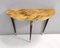 Lacquered Beech Console with Demilune Yellow Siena Marble Top, Italy, 1950s, Image 6