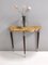 Lacquered Beech Console with Demilune Yellow Siena Marble Top, Italy, 1950s 2