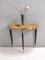 Lacquered Beech Console with Demilune Yellow Siena Marble Top, Italy, 1950s, Image 2