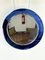 Italian Blue Round Mirror, 1960s, Image 6