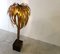 Lámpara de pie en forma de palmera de latón atribuida a Maison Jansen, años 70, Imagen 3