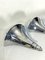 Art Deco Sconces in Glass and Chrome, Italy, 1930s, Set of 2 9