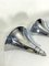 Art Deco Sconces in Glass and Chrome, Italy, 1930s, Set of 2, Image 9