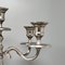 Handmade 5-Candle Candelabra in Stainless Steel, Italy, 1950s 6