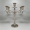 Candelabro a 5 candele fatto a mano in acciaio inossidabile, Italia, anni '50, Immagine 4